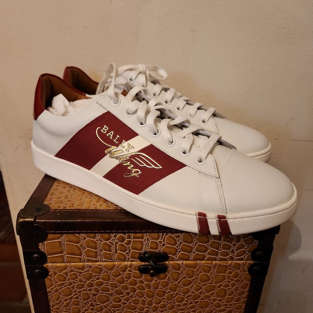 Bally White and Red Sneakers - Picture 4 of 8